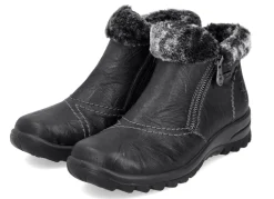 Damen Rieker , gefütterte Damen-Boots, Winterschuhe, mit Reißverschluss