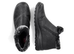 Damen Rieker , gefütterte Damen-Boots, Winterschuhe, mit Reißverschluss