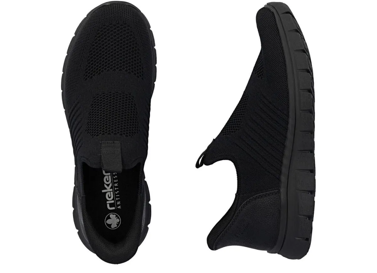 Herren Rieker , leichte Herren-Slipper, mit verstärkter Hinterkappe