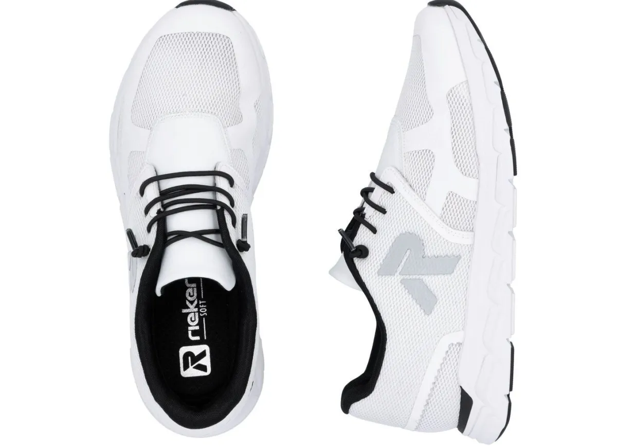Damen Rieker Sneaker aus teilweise beschichtetem Meshmaterial