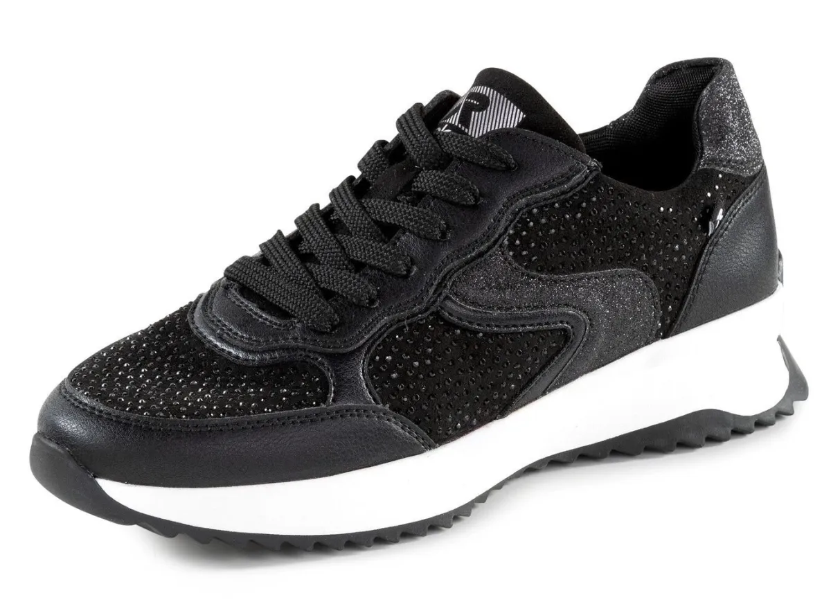 Damen Rieker Sneaker mit Glitzersteinchen