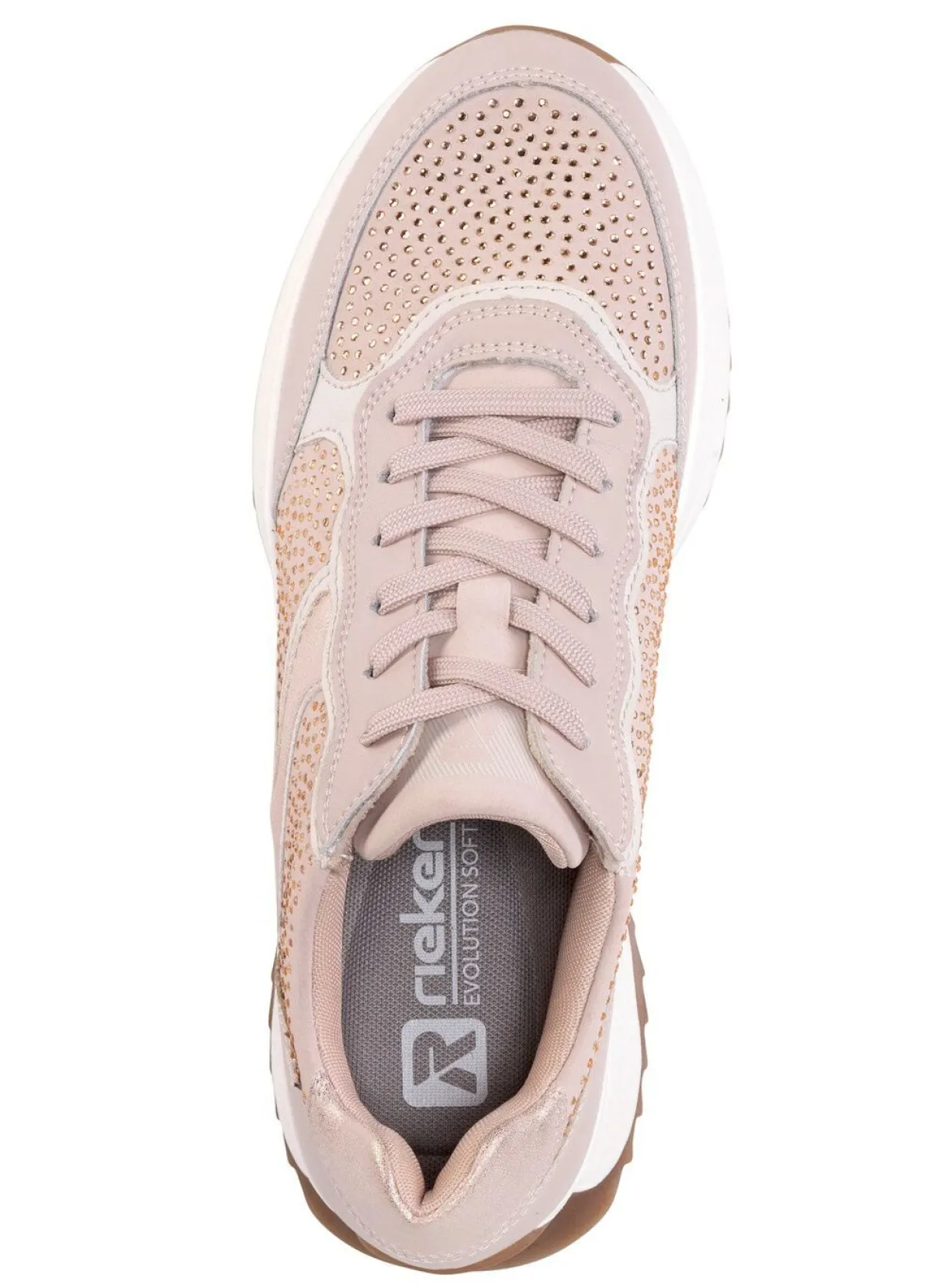 Damen Rieker Sneaker mit Glitzersteinchen