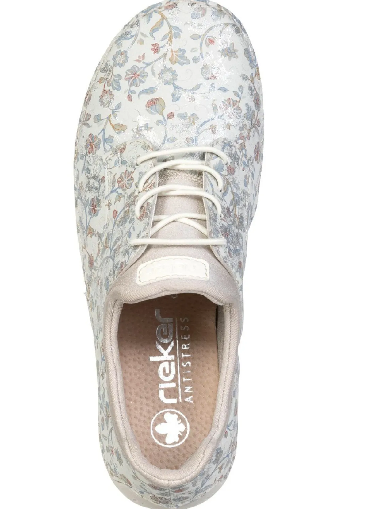 Damen Rieker , stilvolle Damen-Sneaker, mit elastischer Zierschnürung