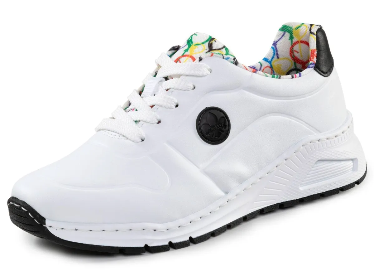 Damen Rieker , stylische Damen-Sneaker, Weite H, mit herausnehmbarem Fußbett
