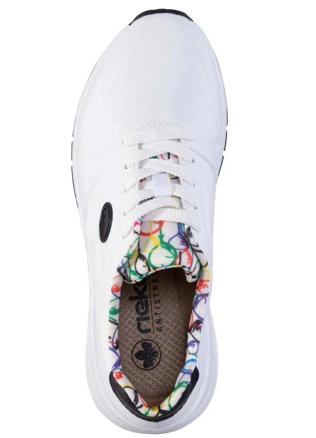 Damen Rieker , stylische Damen-Sneaker, Weite H, mit herausnehmbarem Fußbett