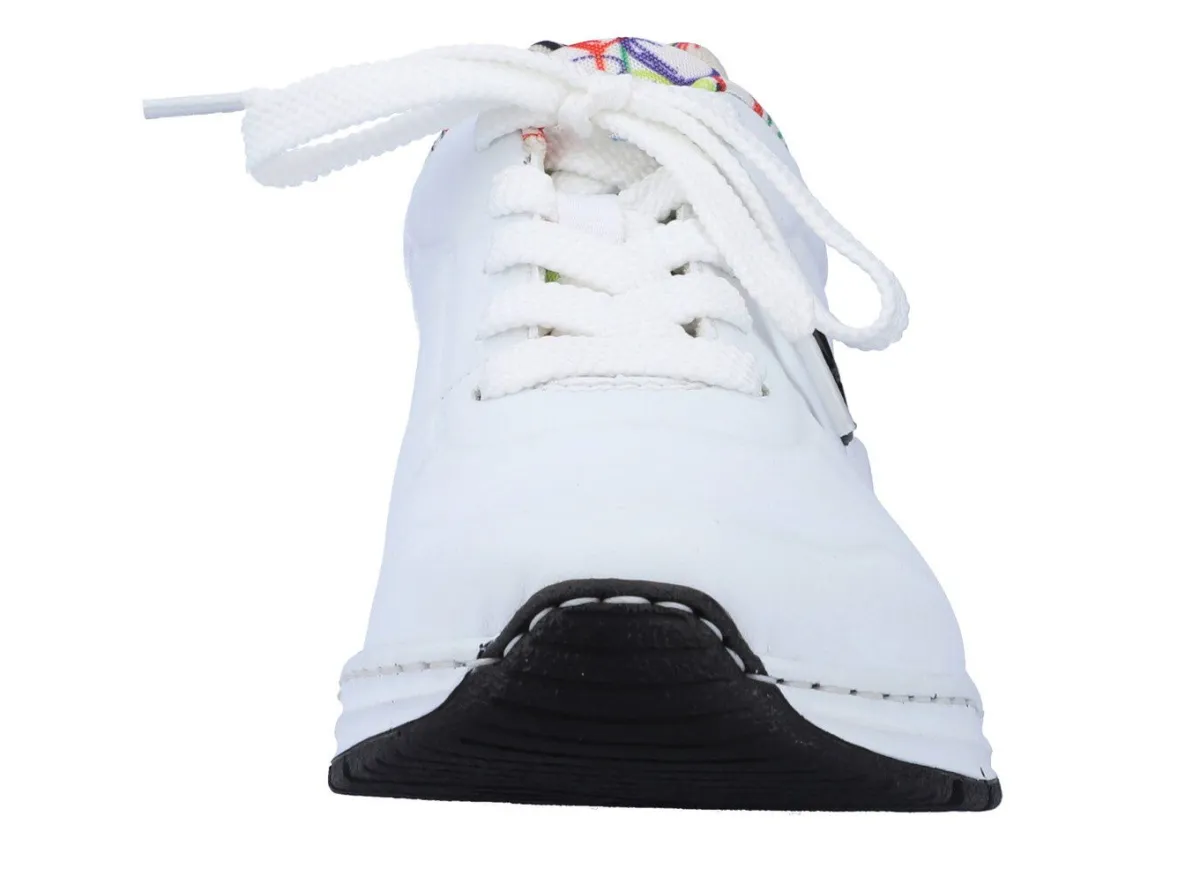 Damen Rieker , stylische Damen-Sneaker, Weite H, mit herausnehmbarem Fußbett