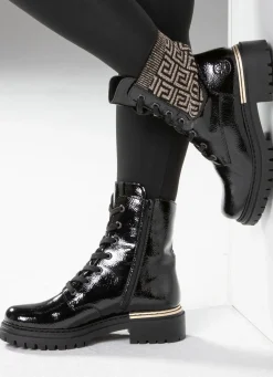 Damen Rieker , stylische Damen-Stiefeletten, Winterschuhe, mit Reißverschluss