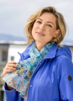 Damen BADER Schal mit Fantasieblüten-Dessin