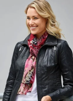 Damen BADER Schal mit Fantasie- und Zebradessin