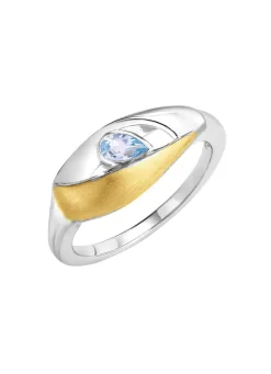 Damen BADER Schicker Damenring mit Blautopas