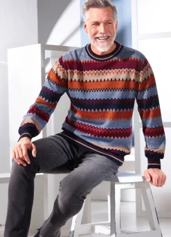 Herren BADER Schicker Rundhalspullover
