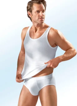 Herren SCHIESSER Dreierpack Sportjacken aus Feinripp, weiß