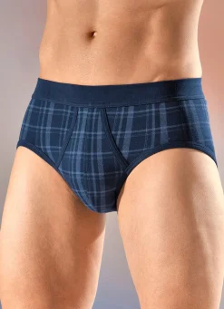 Herren SCHIESSER Zweierpack Slips mit Karodessin