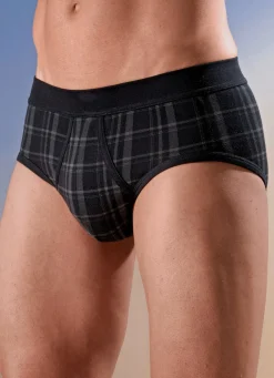 Herren SCHIESSER Zweierpack Slips mit Karodessin