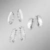 Damen BADER Schmuckset, 3-teilig, aus drei Paar Creolen