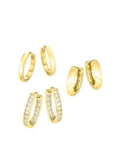 Damen BADER Schmuckset, 3-teilig, aus 3 Paar Creolen