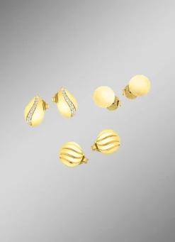 Damen BADER Schmuckset, 3-teilig, aus 3 Paar Ohrsteckern