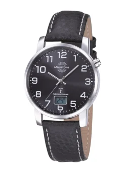 Herren MASTER TIME Schöne Herren-Lederarmbanduhr