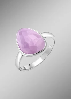 Damen BADER Schöner Damenring mit echt facettiertem Amethyst