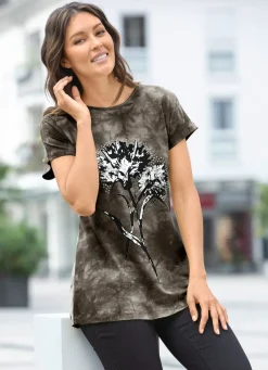 Damen BADER Shirt in Batik-Optik in 2 Farben