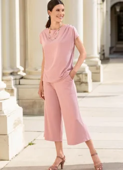Damen laurakent Shirt mit Falten- und Knopfzier