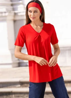 Damen laurakent Shirt mit Kellerfalte in 2 Farben