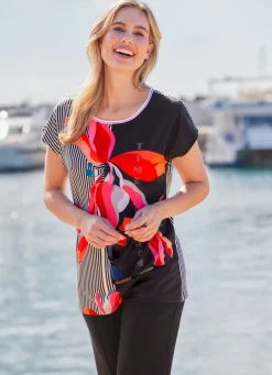 Damen laurakent Shirt mit Kontrastdruck