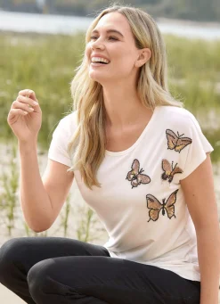 Damen laurakent Shirt mit Perlenapplikation