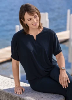 Damen B/ANCA Shirt mit rundem Halsausschnitt