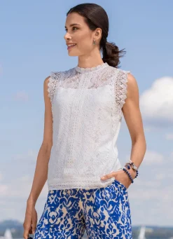 Damen laurakent Shirt mit Spitzenbesatz