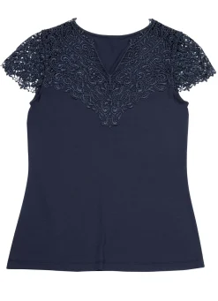 Damen Tizia Shirt mit Spitzenverarbeitung