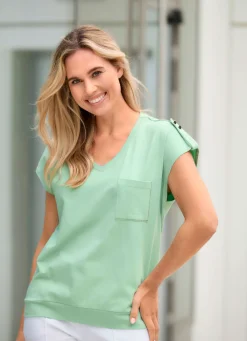 Damen laurakent Shirt mit Ziersteinen