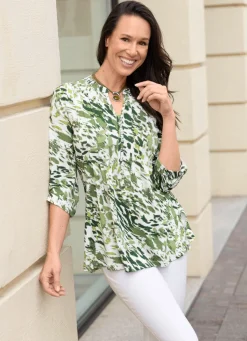 Damen BADER Shirt-Tunika mit Biesenzier