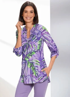 Damen BADER Shirt-Tunika mit farbbrillantem Druck