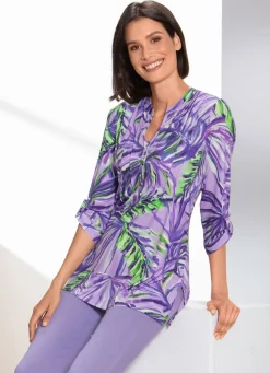 Damen BADER Shirt-Tunika mit farbbrillantem Druck