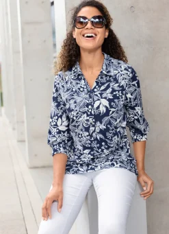 Damen BADER Shirt-Tunika mit Floral-Druck
