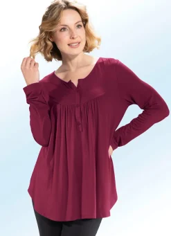 Damen BADER Shirt-Tunika mit rundem Halsausschnitt