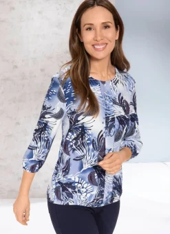 Damen BADER Shirt-Tunika mit Schmuckknöpfen