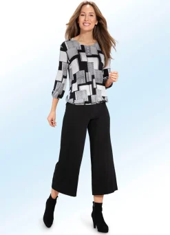 Damen BADER Shirt-Tunika mit Schmuckknöpfen
