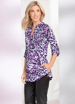 Damen BADER Shirt-Tunika mit Stehkragen