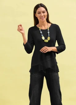 Damen laurakent Shirt-Tunika mit Stufen-Volants
