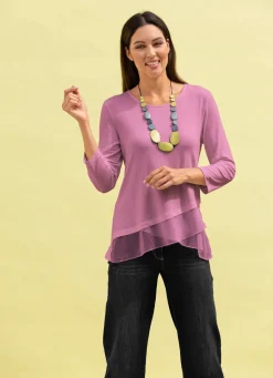 Damen laurakent Shirt-Tunika mit Stufen-Volants