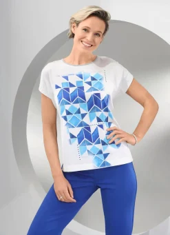 Damen BADER Shirt-Tunika mit tollem Bordüren-Druck
