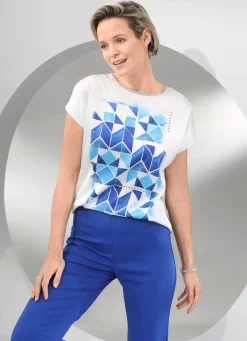 Damen BADER Shirt-Tunika mit tollem Bordüren-Druck