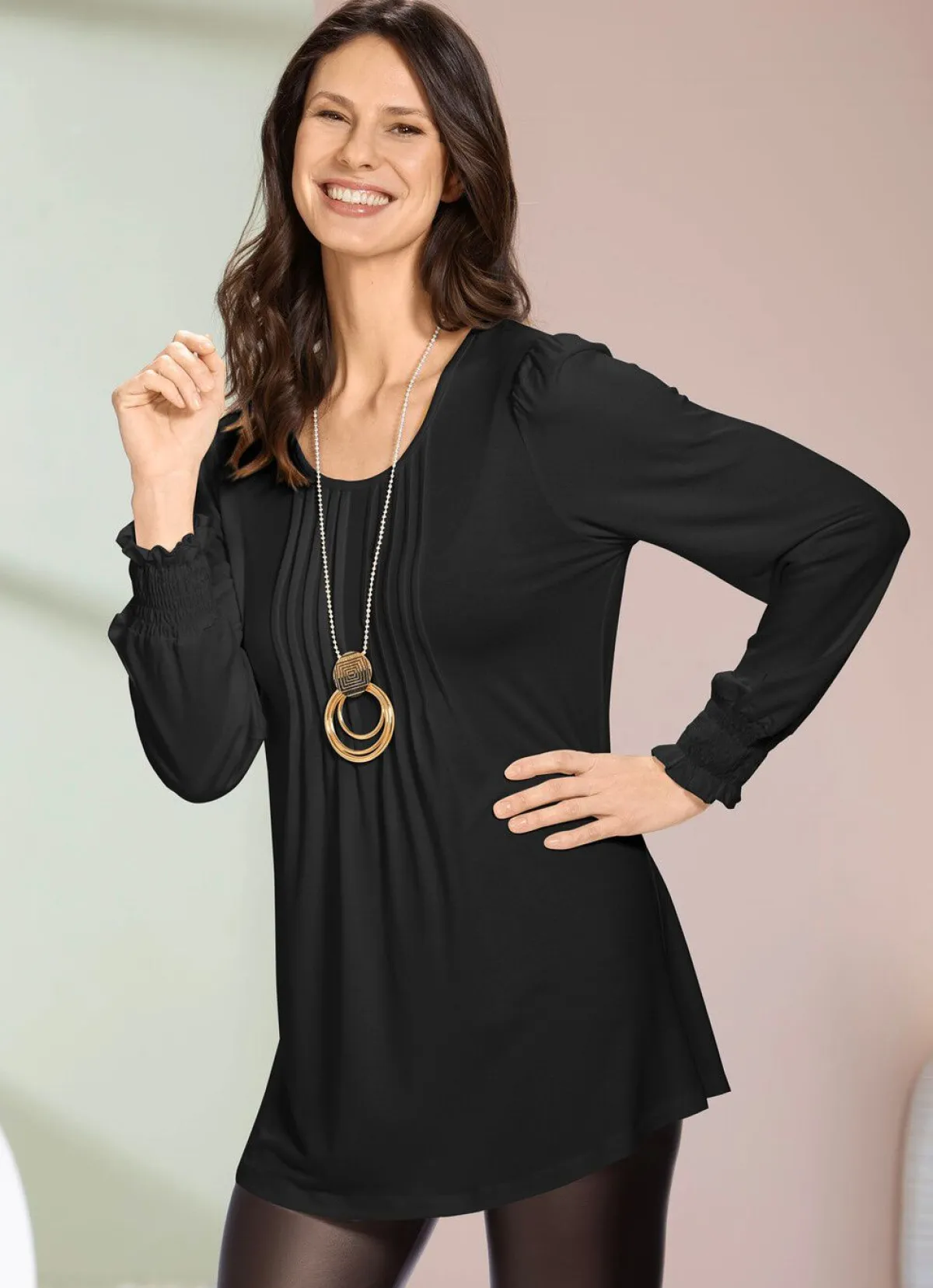 Damen BADER Shirt-Tunika mit tollen Ärmelabschlüssen