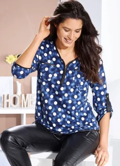 Damen BADER Shirt-Tunika mit V-Ausschnitt