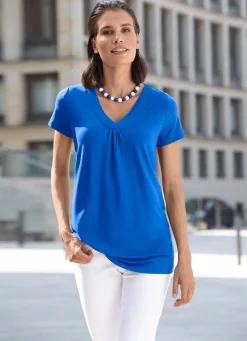 Damen BADER Shirt-Tunika mit V-Ausschnitt