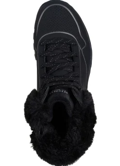 Damen Skechers , gefütterte Damen-Boots, Winterschuhe, mit flauschigem Plüschkragen