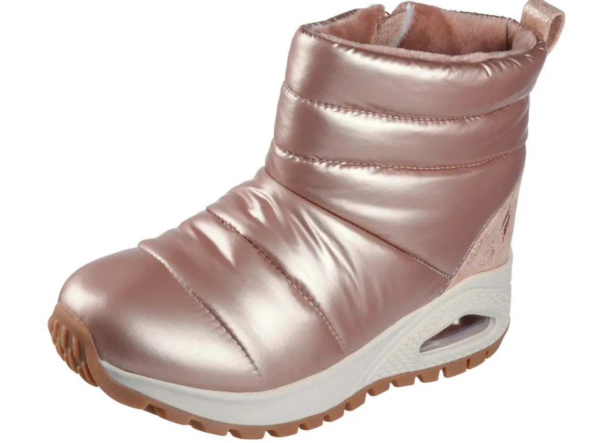 Damen Skechers , gefütterte Damen-Boots, Winterschuhe, mit Reißverschluss