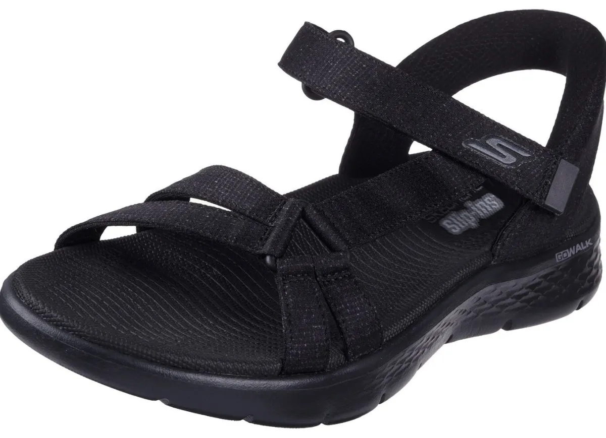 Damen Skechers , sportliche Damen-Sandalen, mit geformter Slip-Ins Fersenplatte